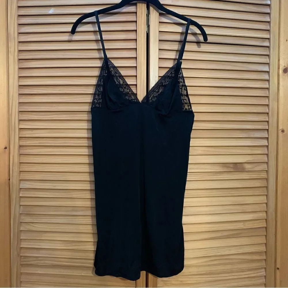 Victoria Secret Black Slip Dress Large